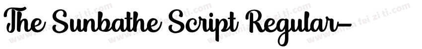 The Sunbathe Script Regular字体转换